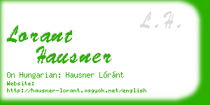 lorant hausner business card